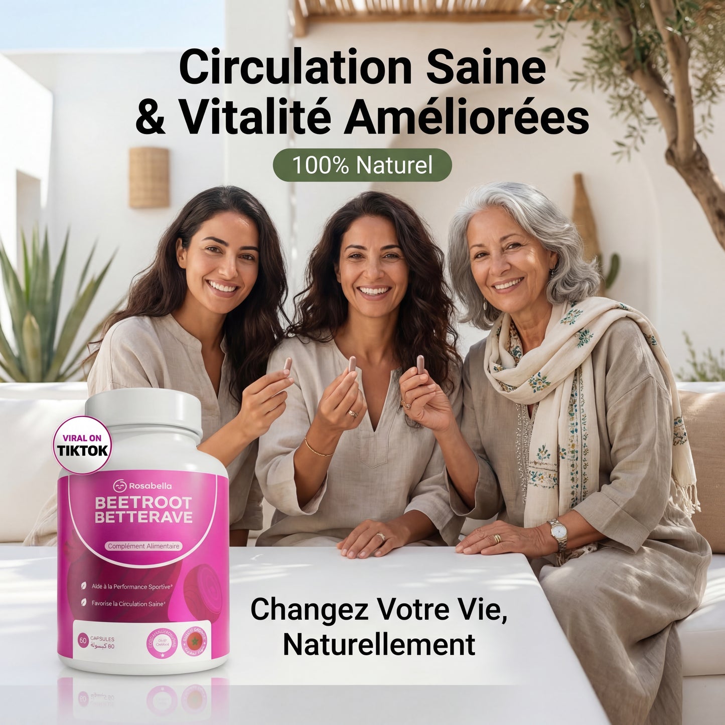 Rosabella Beetroot- Capsules pour soutenir la circulation et la vitalité