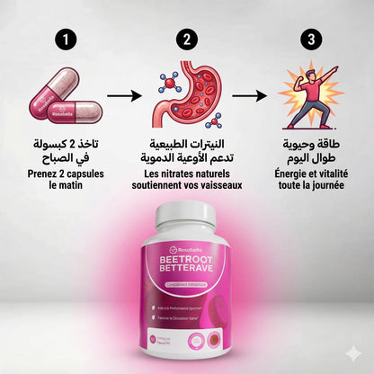 Rosabella Beetroot- Capsules pour soutenir la circulation et la vitalité