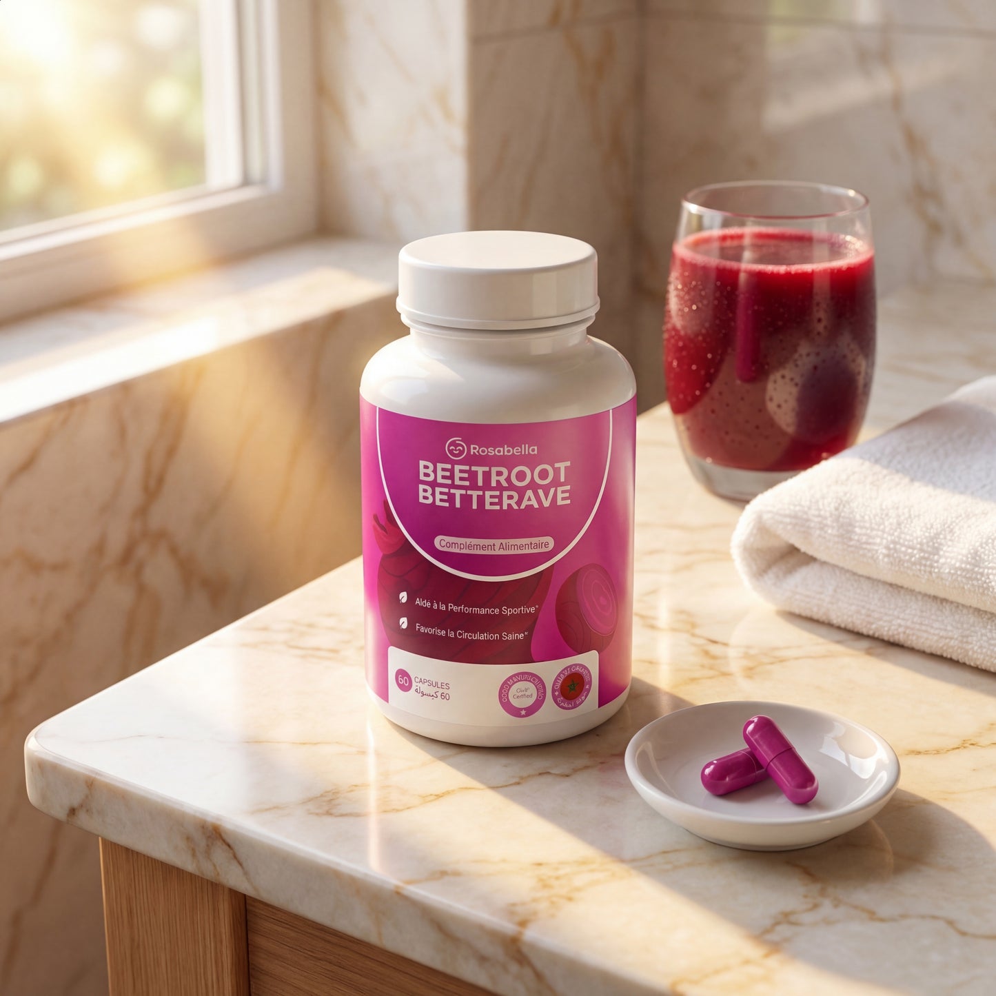 Rosabella Beetroot- Capsules pour soutenir la circulation et la vitalité